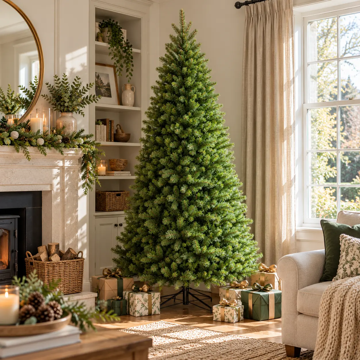 7ft to 7.5ft - Suited for average to high ceilings and most living rooms
