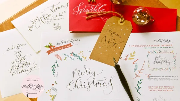 Christmas Calligraphy Workshop at Barton Grange