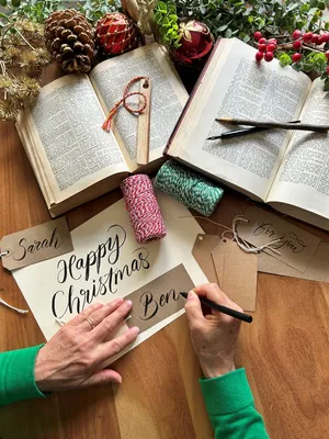Christmas Calligraphy Workshop at Huntingdon