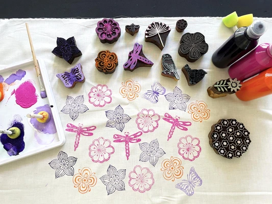 Indian Wood Block Printing Workshop at Barton Grange