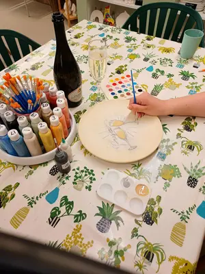 Sip & Paint at Yarnton Potting Shed Studio