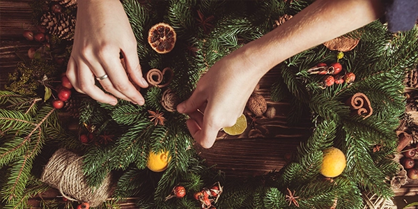 Wreath Making workshop at Willington