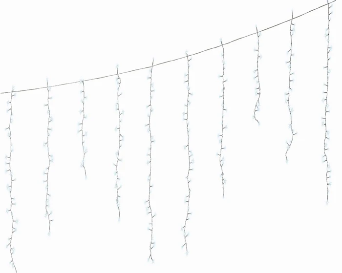 256 LED Cool White Twinkle Effect Icicle Lights - image 3