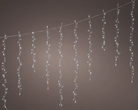 256 LED Cool White Twinkle Effect Icicle Lights - image 1