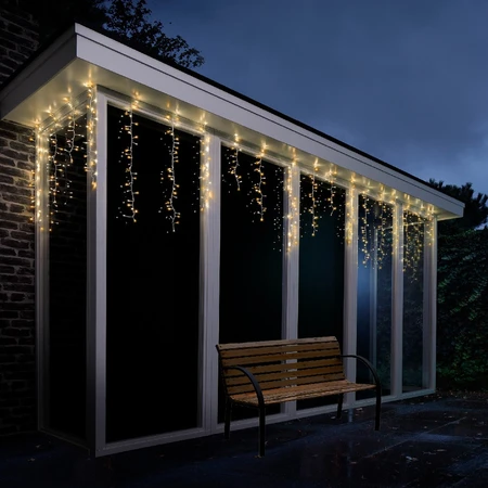 256 LED Two Tone Gold Mix Twinkle Effect Icicle Lights - image 2