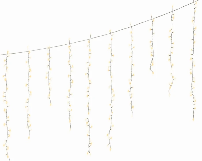 256 LED Two Tone Gold Mix Twinkle Effect Icicle Lights - image 3