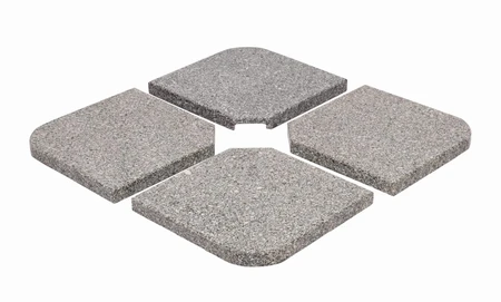 3x3m Square Cantilever Ash Grey w LED + Cover + 4x Granite Quads - image 3
