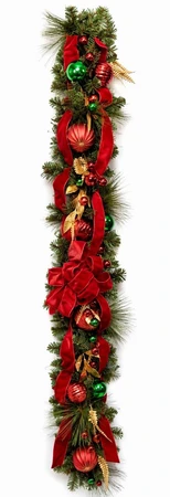Red & Gold 6ft Garland - image 1