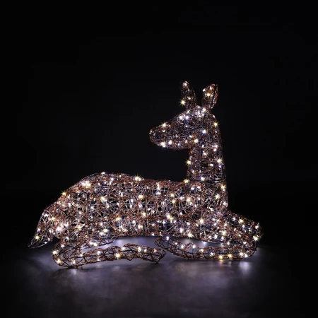 53cm Copper Acrylic Resting Deer