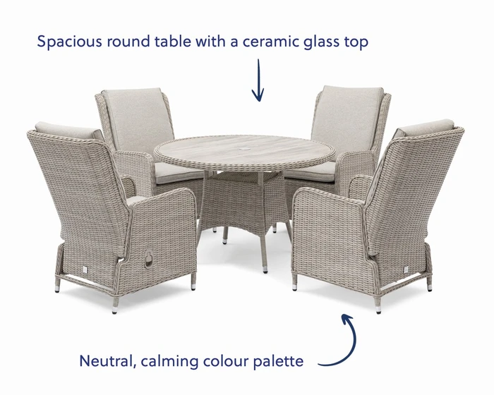 Athens 4 Seat Dining Set - image 5