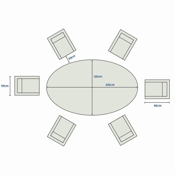 Athens 6 Seat Oval Dining Set 2025 - image 5