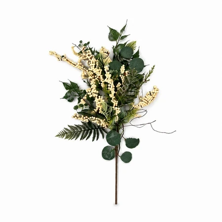 White Berry Foliage Stem