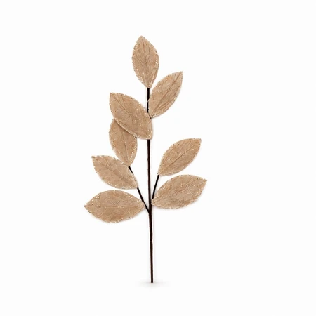 Peach/White Glitter Leaf Stem - image 1