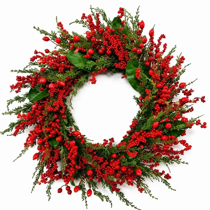 Cypress & Berry Wreath 61cm