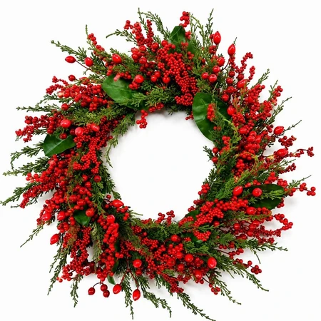 Cypress & Berry Wreath 61cm