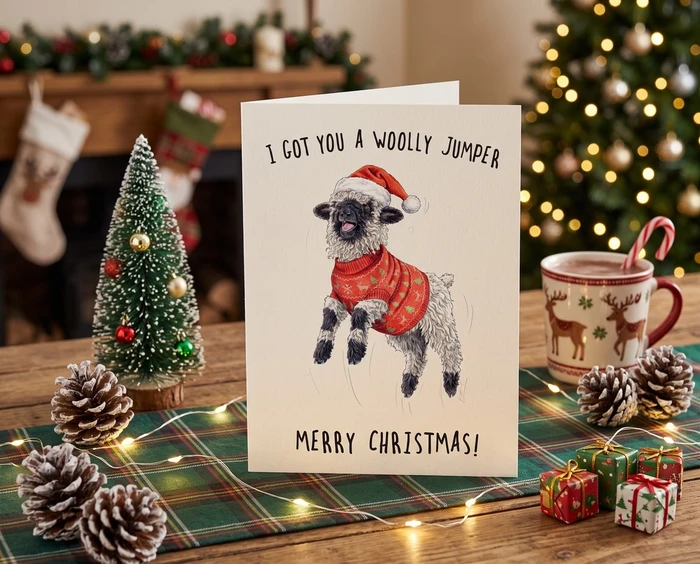 Diddly Squat Farm Plantable Christmas Card Sheep