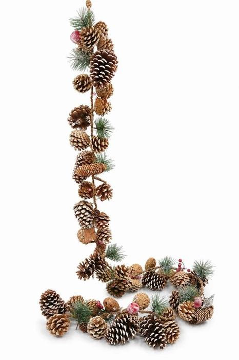 Frosted 6ft Mixed Cone Garland