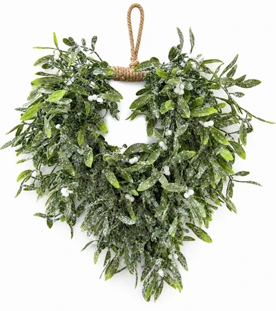Frosted Mistletoe Wreath 40cm