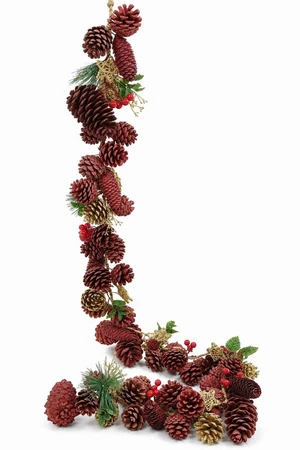 Red 6ft Mixed Cone Garland