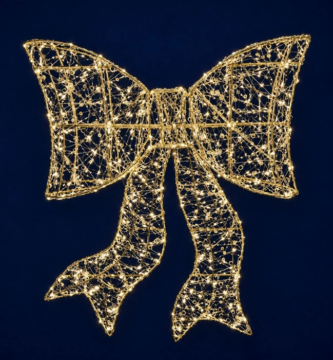 58cm Gold Hanging Bow