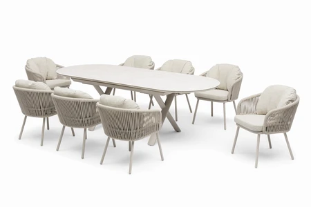 Hidcote 8 Seat Oval Extending Dining Set - image 3