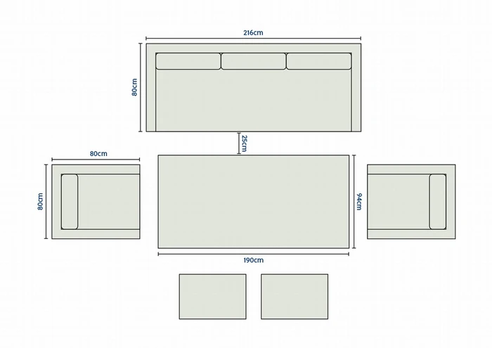 Hudson Low Lounge Dining Set - image 5