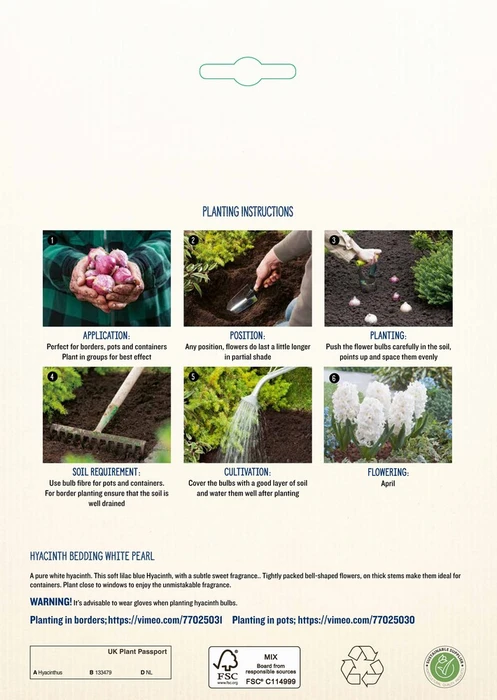 Hyacinth Bedding White Pearl GF - image 4