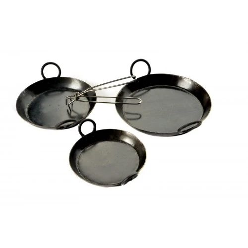 Kadai Set of 3 Skillets + Tongs - image 3