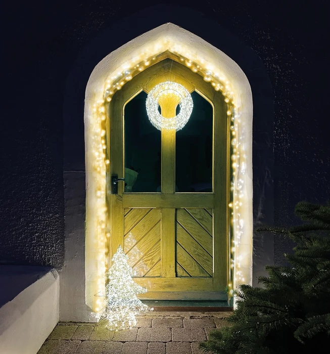 LED Door Compact Lights Twinkle Two Tone Gold Mix