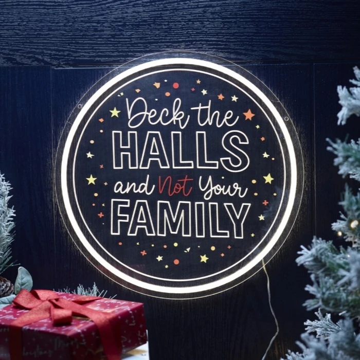 Deck the Halls LED Neon Sign