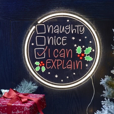 Naughty or Nice LED Neon Sign - image 1