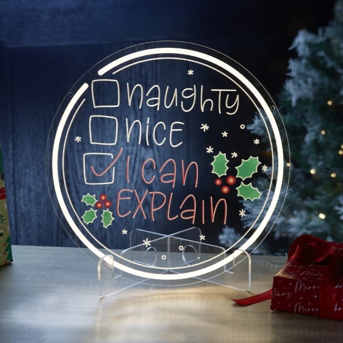 Naughty or Nice LED Neon Sign - image 2