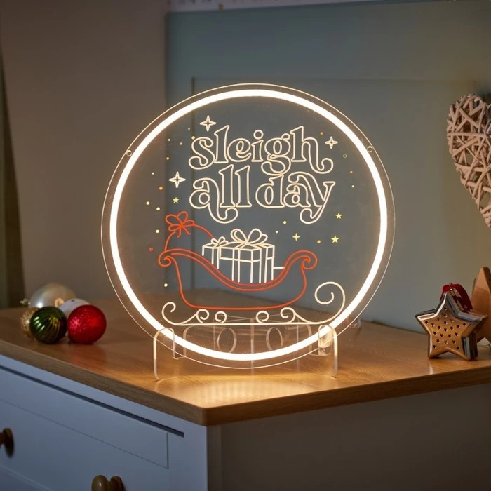 Sleigh All Day LED Neon Sign