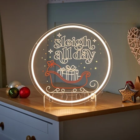 Sleigh All Day LED Neon Sign