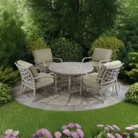 Burford 4 Seater Low Dining Table with Fire Pit - image 2
