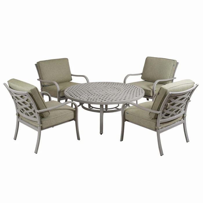 Burford 4 Seater Low Dining Table with Fire Pit - image 3