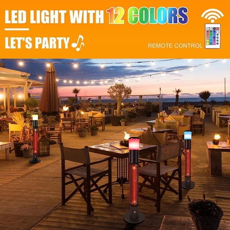 Medium Stand Up Bluetooth Heater With Light 1500W - image 3