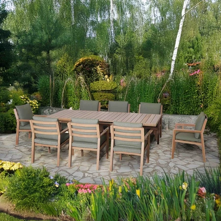 Hudson Wood Foil 8 Seat Dining Set - image 2