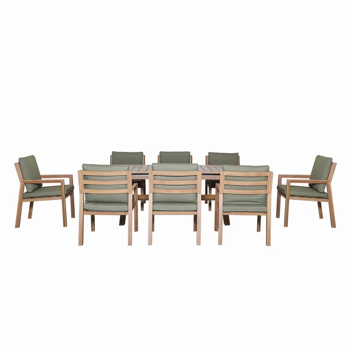 Hudson Wood Foil 8 Seat Dining Set - image 4