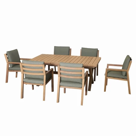 Hudson Wood Foil 8 Seat Dining Set - image 5