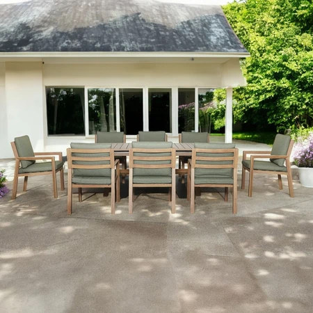 Hudson Wood Foil 8 Seat Dining Set - image 1