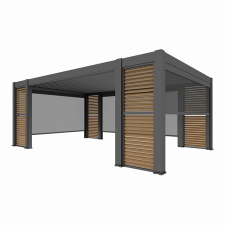 Riviera 6x3 Anthracite with Blinds and Wood Effect Panels - image 2