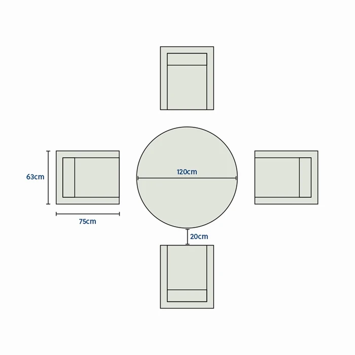 Athens 4 Seat Dining Set 2025 - image 7