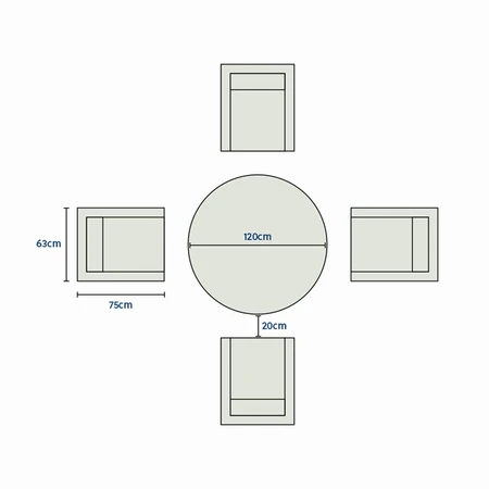 Athens 4 Seat Dining Set 2025 - image 7