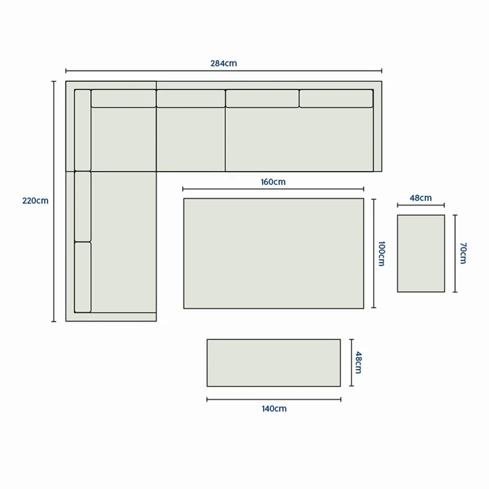 Oxford Large Corner Dining Set - image 2