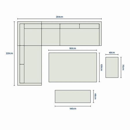 Oxford Large Corner Dining Set - image 2