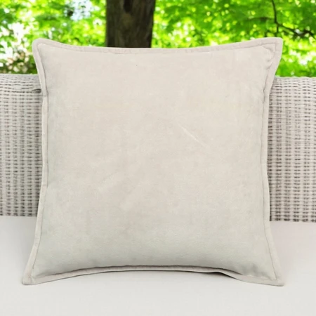 Oceanscape Ecru Tumbled Velvet Cushion - image 2
