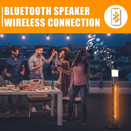 Large Stand Up Bluetooth Heater With Light 1500W - image 2