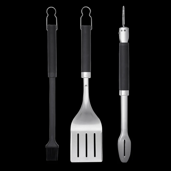 Weber Precision 3Pc Gril Tool Set Tong, Spatula & Basting Brush - image 1