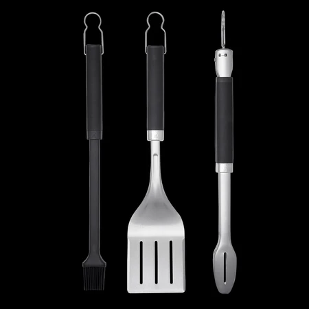 Weber Precision 3Pc Gril Tool Set Tong, Spatula & Basting Brush - image 1